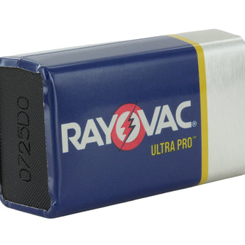 Rayovac Ultra Pro 9V battery angled left