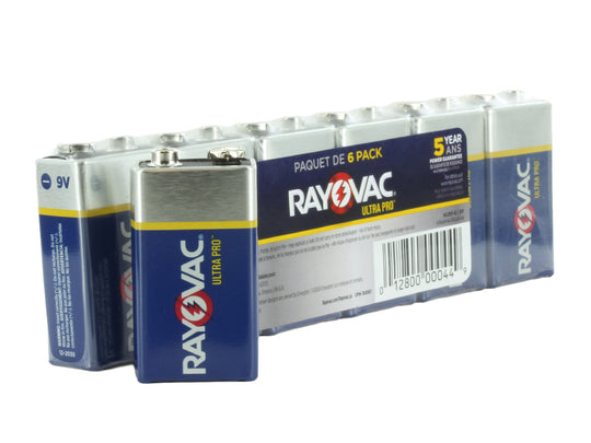 Rayovac Ultra Pro 9V battery 8-pack with battery
