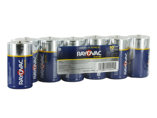Rayovac Ultra Pro D-Cell 6-Pack With Single Battery