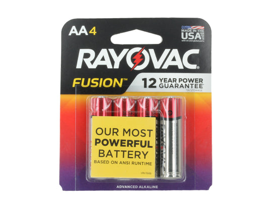 Rayovac Fusion AA batteries - 4 pack