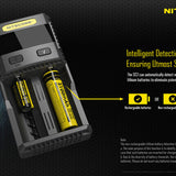 Nitecore Superb Charger SC2 2-Channel Selectable Current Smart Battery Charger for Li-ion, Ni-Cd, NiMH Batteries, and USB Devices