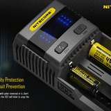 Nitecore Superb Charger SC2 2-Channel Selectable Current Smart Battery Charger for Li-ion, Ni-Cd, NiMH Batteries, and USB Devices