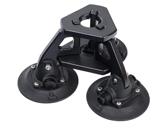 SeaSucker Starlink Pole Mount - Quarter Angle View of Black Mounting Base