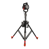 Streamlight Portable Scene Light III - Front Right Facing Angle - Full Tripod System - Plugged In
