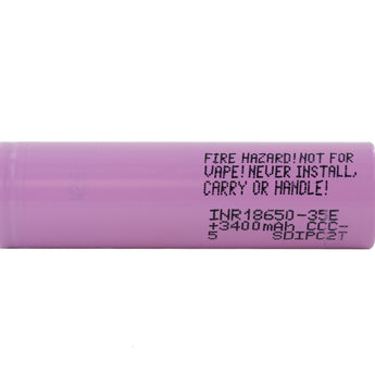 Samsung 35E INR 18650 3500mAh 3.7V Unprotected High-Drain 8A Lithium Ion (Li-ion) Flat Top Battery