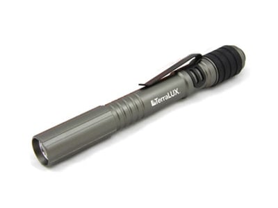 TerraLUX / Lightstar Corp. LightStar 80 - High CRI LED FLashlight - 80 Lumens -Includes 2 x AAA Batteries - Grey (TLF-802AAA-BK)