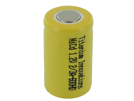 Titanium Innovations 2/3A 2/3 A 600mah NiCd 1.2V FLAT TOP, 2C HIGH DISCHARGE RATE 2/3A-600HD