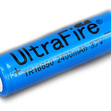 UltraFire TR 18650 2400mAh 3.7V Unprotected Lithium Ion (Li-ion) Button Top Battery - Bulk