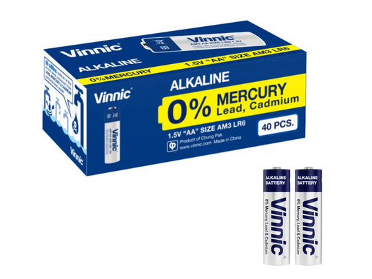 Vinnic LR6AM3 AA Batteries - Batteries with Box