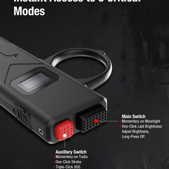 Klarus X1-V3 Tactical Flat Flashlight - 4,200 Lumens - USB-C Rechargeable 2700mAh Li-ion Battery - Slimline or Tactical Ring Versions