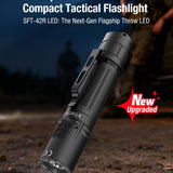 Klarus XT2CR Pro 2025 Next-Gen Tactical Flashlight - USB-C Rechargeable - 2,300 Max Lumens - Includes 1 x 18650 - Matte Black
