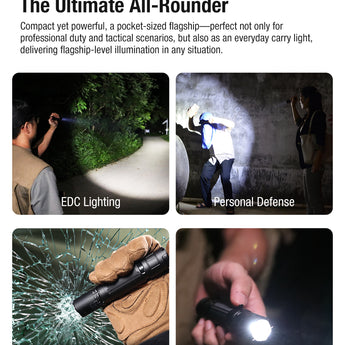 Klarus XT2CR Pro 2025 Next-Gen Tactical Flashlight - USB-C Rechargeable - 2,300 Max Lumens - Includes 1 x 18650 - Matte Black