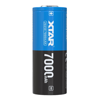 XTAR 26650 7000mAh 3.6V 10A Protected Lithium Ion (Li-ion) Button Top Battery - Boxed