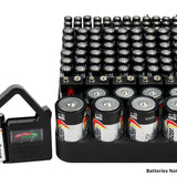 Battery Store 104+ Compartment Slim-Line Battery Organizer with Tester A5101BB