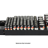 Battery Store 104+ Compartment Slim-Line Battery Organizer with Tester A5101BB
