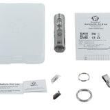 RovyVon Aurora A4 USB-C Rechargeable LED Keychain Flashlight - Titanium - Luminus SST-20 LED or Nichia 219C