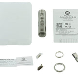 RovyVon Aurora A4 USB-C Rechargeable LED Keychain Flashlight - Titanium - Luminus SST-20 LED or Nichia 219C