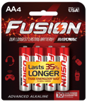 Rayovac Fusion 815-4T AA 1.5V Alkaline Button Top Batteries - 4 Piece Retail Card