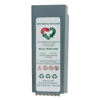 AED Replacement M3863A 4200mAh 12V Lithium Manganese Dioxide (LiMnO2) Battery Pack for Philips HeartStart FR2, FR2 Plus Defibrillators