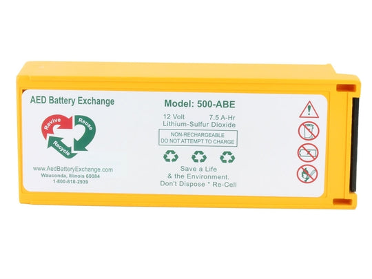 AED Replacement Lifepak 500 7500mAh 12V Lithium Sulfur Dioxide (LiSO2) Battery Pack for Physio-Control Lifepak Defibrillator