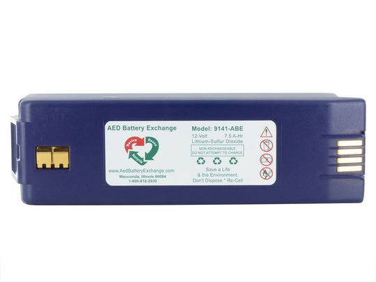 AED Replacement 9141 7500mAh 12V Lithium Sulfur Dioxide (LiSO2) Battery Pack for Cardiac Science Powerheart 9200RD, 9210RD Defibrillators