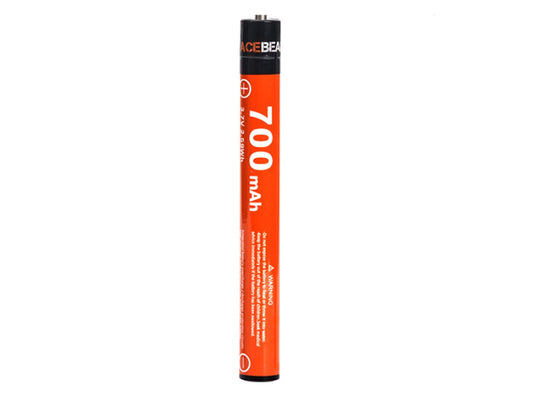 Acebeam 10900 700mAh 3.7V Protected Lithium Ion (Li-ion) Button Top Battery with Built-In Micro USB Charge Port