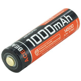 AceBeam AB14CP10 14500 1000mAh 3.6V Lithium Ion (Li-ion) Button Top Battery with Micro USB-C Charging Port