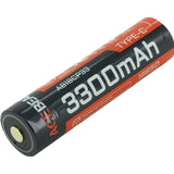 Acebeam AB18CP33-USB 18650 3300mAh 3.6V Protected High-Drain Lithium Ion (Li-ion) Button Top Battery with USB-C Charging Port