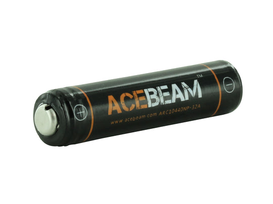 Acebeam 10440 320mAh 3.7V Unprotected High-Drain Lithium Ion (Li-ion) Button Top Battery