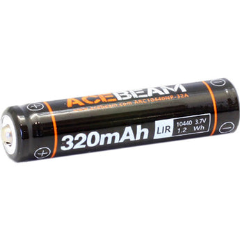 Acebeam 10440 320mAh 3.7V Unprotected High-Drain Lithium Ion (Li-ion) Button Top Battery