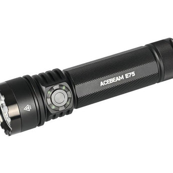Acebeam E75 USB-C Rechargeable LED Flashlight - Cool White or High CRI LED Options - Includes 1 x 21700 - Anodized Black, Grey, Teal, Green, or MAO Gray Marbling