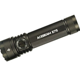 Acebeam E75 USB-C Rechargeable LED Flashlight - Cool White or High CRI LED Options - Includes 1 x 21700 - Anodized Black, Grey, Teal, Green, or MAO Gray Marbling