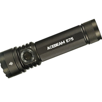 Acebeam E75 USB-C Rechargeable LED Flashlight - Cool White or High CRI LED Options - Includes 1 x 21700 - Anodized Black, Grey, Teal, Green, or MAO Gray Marbling