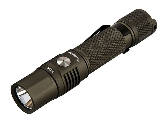 Acebeam EC35 LED Flashlight - CREE XPL HD - 1200 Lumens - Uses 1 x 18650 or 2 x CR123A - Tan