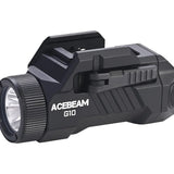 Acebeam G10 LED Weapon Light - 600 Lumens - Luminus SFT-25R - Includes 1 x 16340 with USB-C Charging Port - Black or Micro-Arc Oxidation (MAO) Gray Marbling