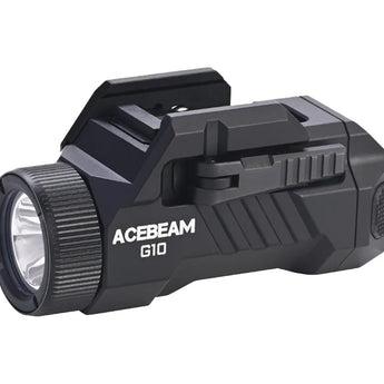 Acebeam G10 LED Weapon Light - 600 Lumens - Luminus SFT-25R - Includes 1 x 16340 with USB-C Charging Port - Black or Micro-Arc Oxidation (MAO) Gray Marbling