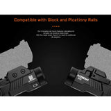 Acebeam G10 LED Weapon Light - 600 Lumens - Luminus SFT-25R - Includes 1 x 16340 with USB-C Charging Port - Black or Micro-Arc Oxidation (MAO) Gray Marbling