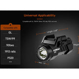 Acebeam G10 LED Weapon Light - 600 Lumens - Luminus SFT-25R - Includes 1 x 16340 with USB-C Charging Port - Black or Micro-Arc Oxidation (MAO) Gray Marbling