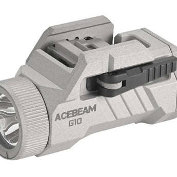 Acebeam G10 LED Weapon Light - 600 Lumens - Luminus SFT-25R - Includes 1 x 16340 with USB-C Charging Port - Black or Micro-Arc Oxidation (MAO) Gray Marbling