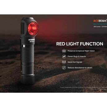 Acebeam H15-V2 USB-C Rechargeabl;e LED Headlamp - 2800 Lumens - Includes 1 x 18650