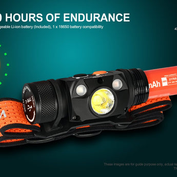 Acebeam H30 R & G USB-C Rechargeable Headlamp - CREE XHP70.2 LED - 4000 Lumens - Cool White or Neutral White - Uses 1 x 21700 (included)