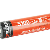 Acebeam IMR 21700 5000mAh 3.7V Protected High-Drain 15A Lithium Ion (Li-ion) Button Top Battery