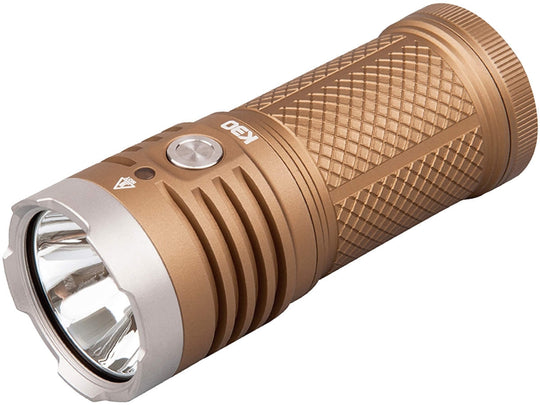 Acebeam K30 LED Flashlight - CREE XHP70.2 - 5200 Lumens - Uses 3 x 18650 - Tan