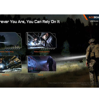 Acebeam L16 2.0 USB-C Rechargeable LED Flashlight - Luminus SFT-40 - 2100 Lumens - Includes 1 x 21700