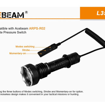 Acebeam L35 Tactical LED Flashlight - 5000 Lumens - Uses 1 x 21700 (not included) - CREE
