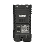 Acebeam Terminator M2 LED Flashlight - 2000-Lumen High CRI Black or 3200-Lumen Cool White OD Green - Includes 1 x USB-C Rechargeable 18650