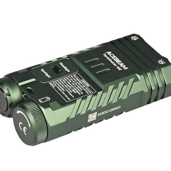 Acebeam Terminator M2 LED Flashlight - 2000-Lumen High CRI Black or 3200-Lumen Cool White OD Green - Includes 1 x USB-C Rechargeable 18650