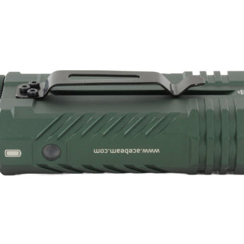 Acebeam Terminator M2 LED Flashlight - 2000-Lumen High CRI Black or 3200-Lumen Cool White OD Green - Includes 1 x USB-C Rechargeable 18650