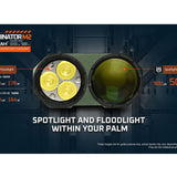 Acebeam Terminator M2 LED Flashlight - 2000-Lumen High CRI Black or 3200-Lumen Cool White OD Green - Includes 1 x USB-C Rechargeable 18650