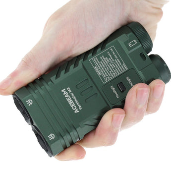 Acebeam Terminator M2 LED Flashlight - 2000-Lumen High CRI Black or 3200-Lumen Cool White OD Green - Includes 1 x USB-C Rechargeable 18650